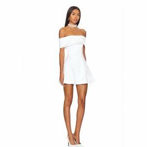 NWOT $248 LOVERS + FRIENDS Elise  Mini Dress In White Satin Small